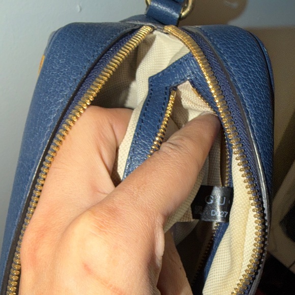 Gucci Floral Canvas Crossbody Bag - Blue and Cream - Picture 4 of 4